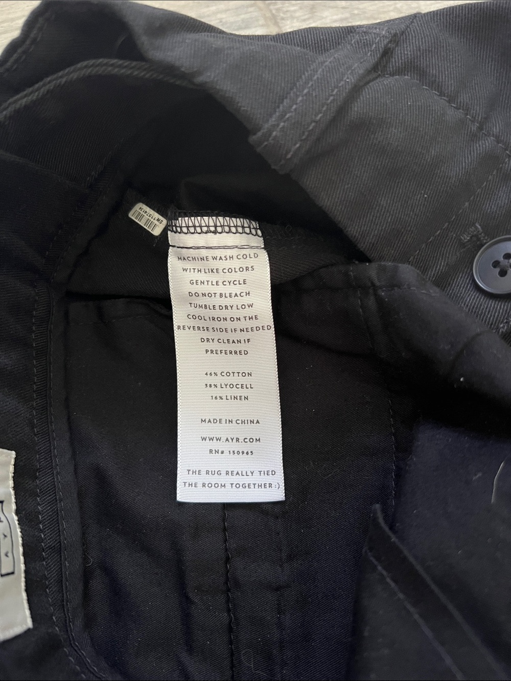 AYR Black High-Rise Straight-Leg Trousers - Picture 8 of 9